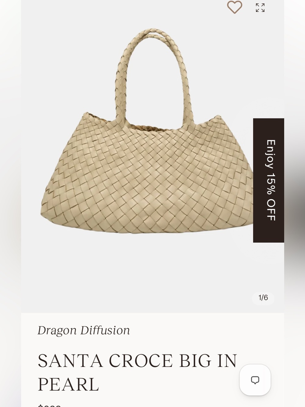 Dragon Diffusion Santa Croce Woven Tote in Pearl Beige